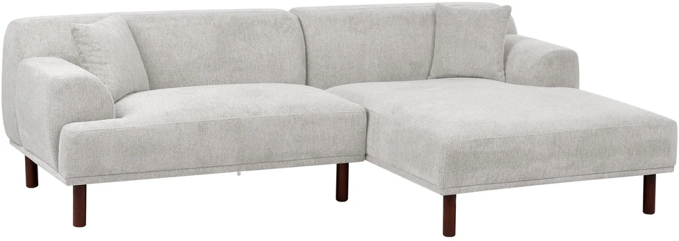 Beliani Trivietė kampinė sofa HOLT, šviesiai pilka, kairinės pusės