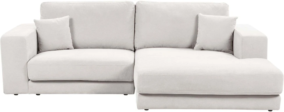 Beliani Trivietė kampinė sofa LOFOTEN kreminės spalvos kairinė