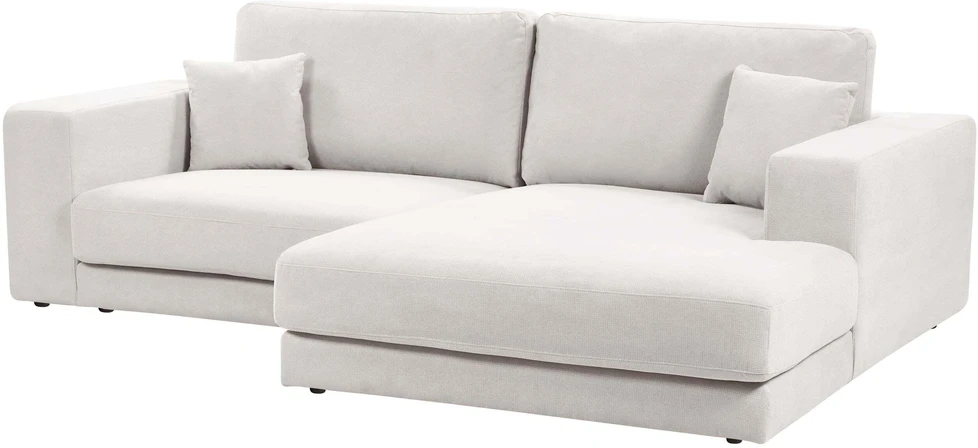Beliani Trivietė kampinė sofa LOFOTEN kreminės spalvos kairinė