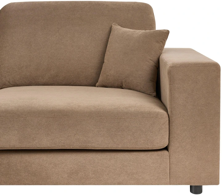 Beliani Trivietė kampinė sofa LOFOTEN ruda, dešininė