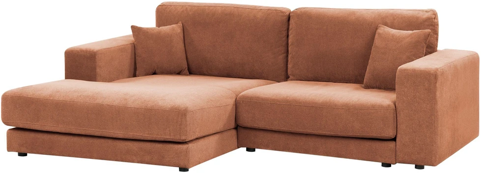 Beliani Trivietė kampinė sofa LOFOTEN ryškiai raudona, dešininė