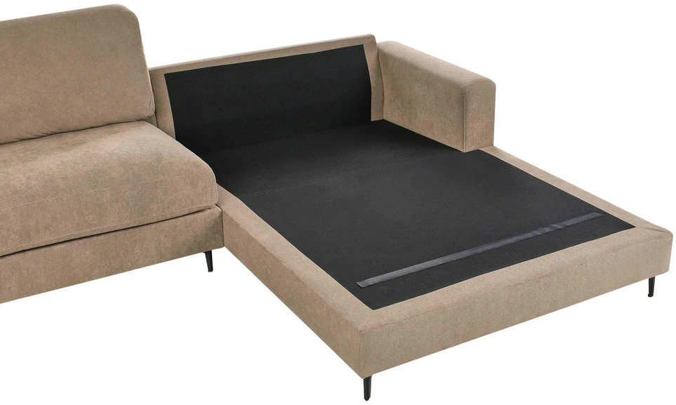 Beliani Trivietė kampinė sofa MALOY ruda, kairinė