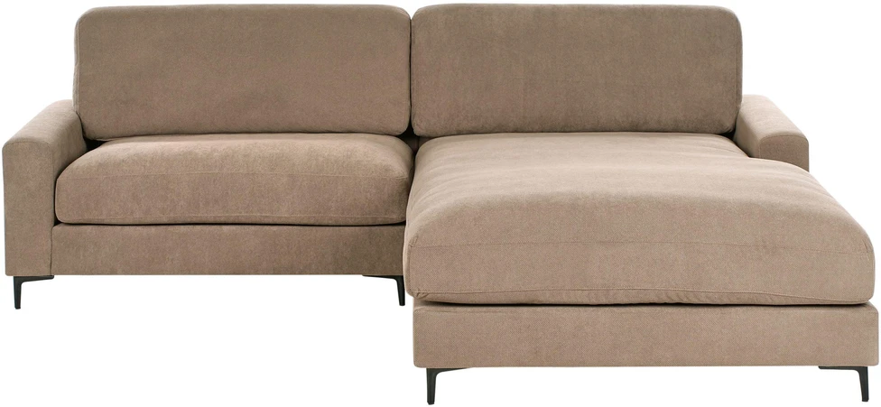 Beliani Trivietė kampinė sofa MALOY ruda, kairinė