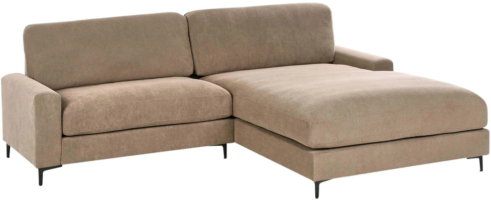 Beliani Trivietė kampinė sofa MALOY ruda, kairinė