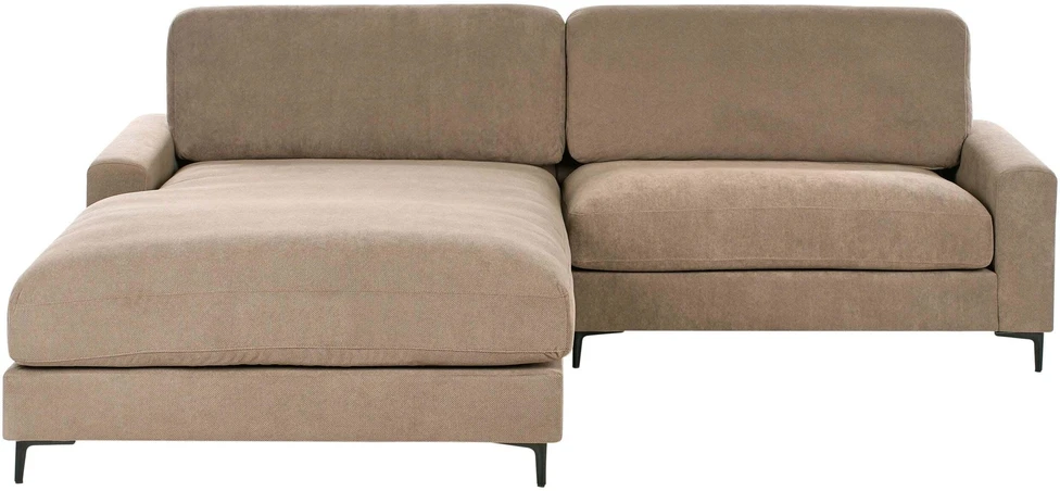 Beliani Trivietė kampinė sofa MALOY, ruda, dešininė
