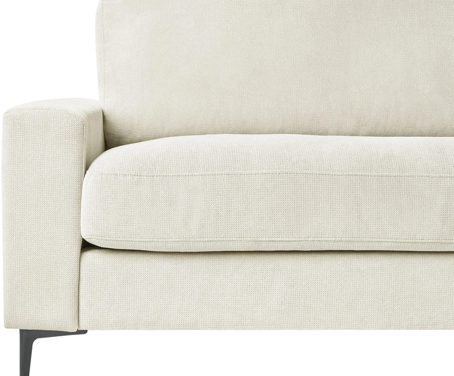 Beliani Trivietė kampinė sofa MALOY, šenilas, kreminė balta, kairinė