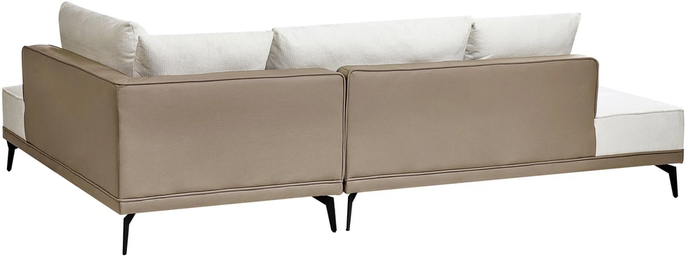 Beliani Trivietė kampinė sofa MYKEN, nebalinta, kairinė