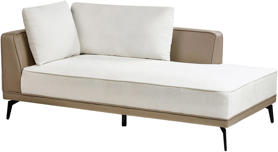 Beliani Trivietė kampinė sofa MYKEN, nebalinta, kairinė