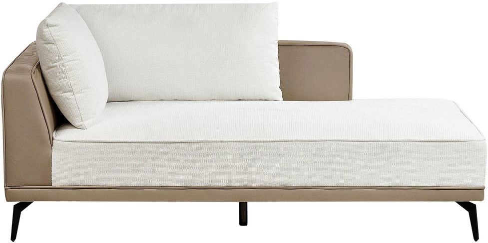 Beliani Trivietė kampinė sofa MYKEN, nebalinta, kairinė