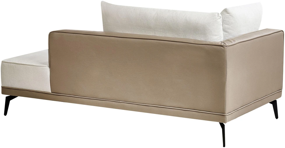 Beliani Trivietė kampinė sofa MYKEN, nebalinta, kairinė