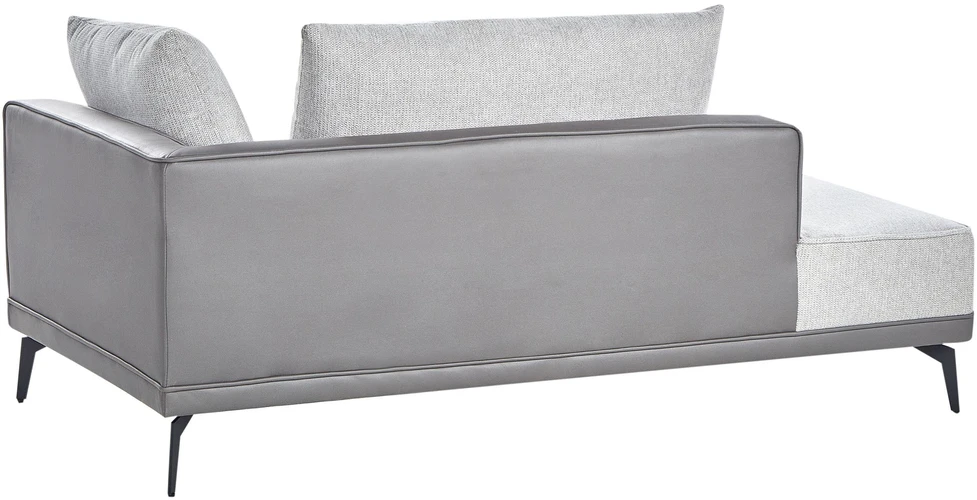 Beliani Trivietė kampinė sofa MYKEN šviesiai pilka, dešininė