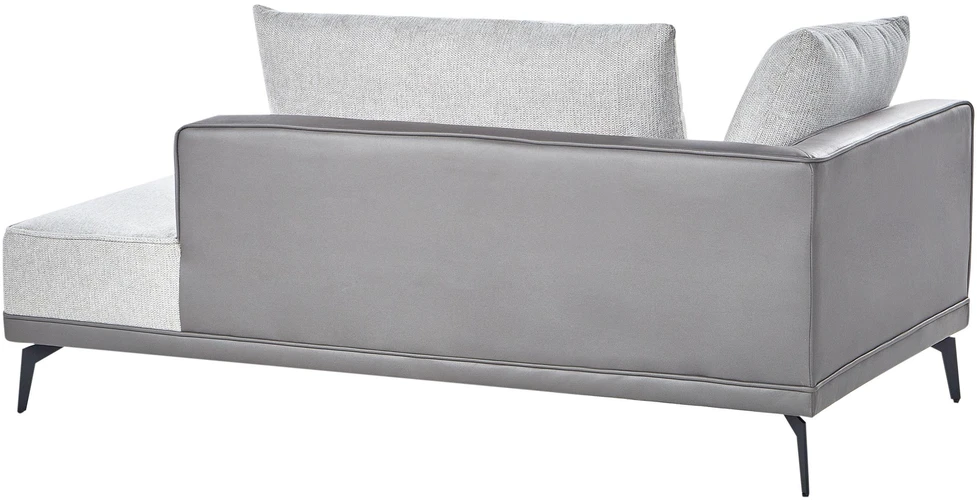 Beliani Trivietė kampinė sofa MYKEN šviesiai pilka, kairinė
