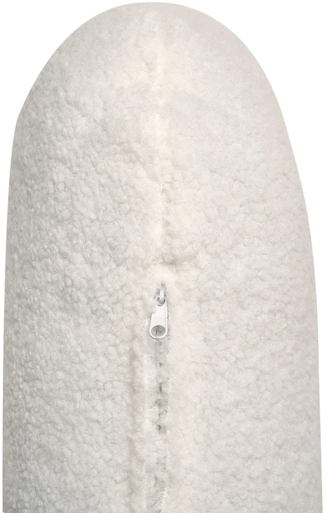 Beliani Trivietė kampinė sofa SIMOS Boucle balta kairinė