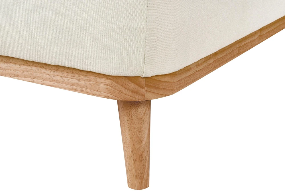 Beliani Trivietė kampinė sofa SIMOS, kreminė balta, kairinė