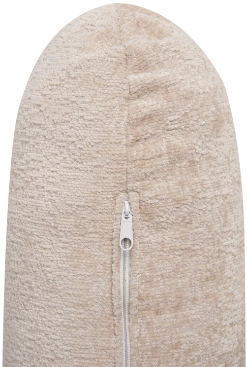 Beliani Trivietė kampinė sofa SIMOS, šenilinė, smėlio spalvos, kairinė