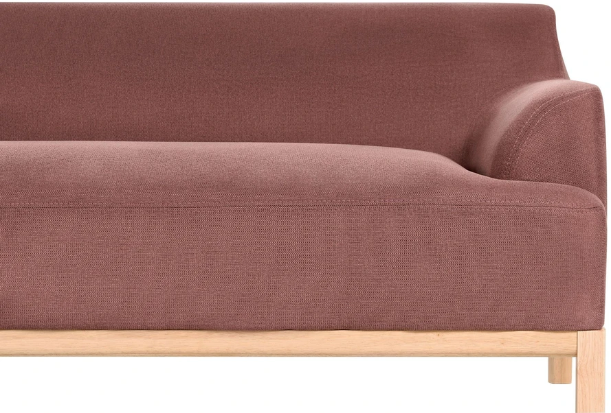 Beliani Trivietė kampinė sofa SOSJO bordo spalvos, dešininė