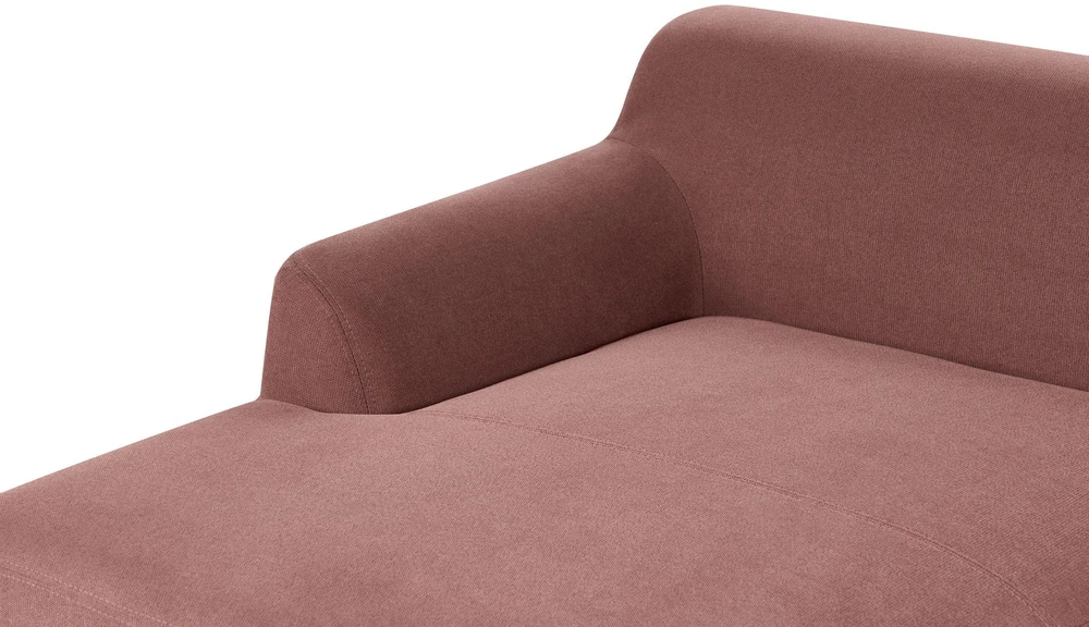 Beliani Trivietė kampinė sofa SOSJO bordo spalvos, dešininė