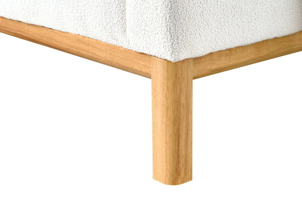Beliani Trivietė kampinė sofa SOSJO, Boucle audinys, dramblio kaulo spalva, kairinė