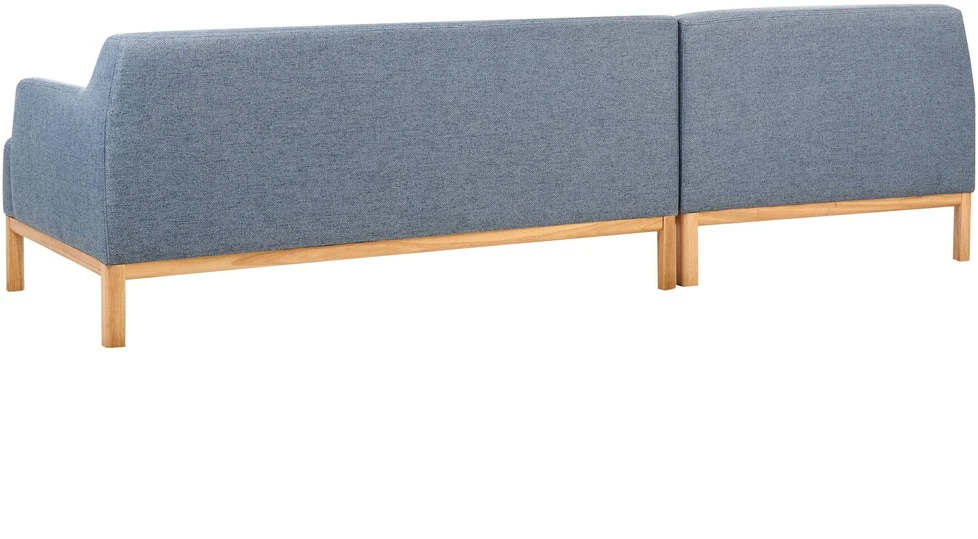 Beliani Trivietė kampinė sofa SOSJO mėlyna, dešininė