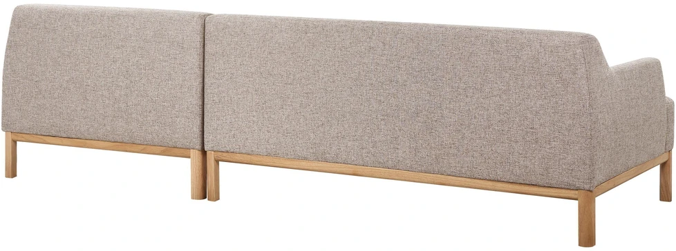 Beliani Trivietė kampinė sofa SOSJO, šviesiai ruda, kairinė