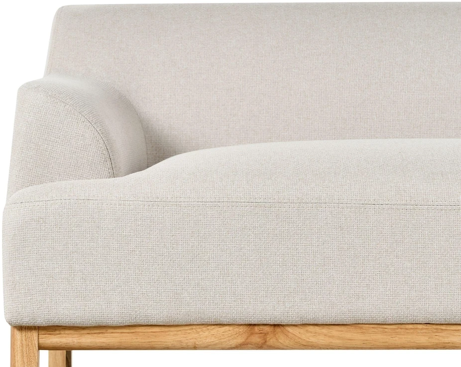 Beliani Trivietė kampinė sofa SOSJO, šviesiai smėlio spalvos, kairinė