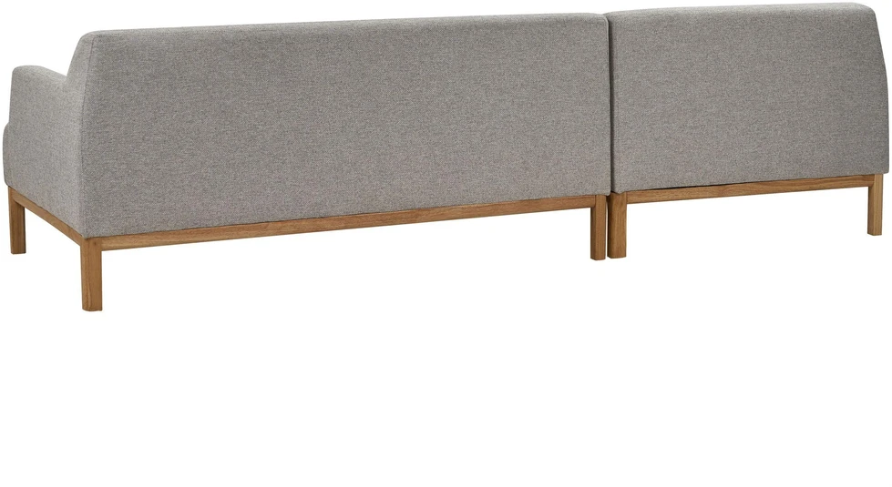 Beliani Trivietė kampinė sofa SOSJO šviesiai pilka dešininė