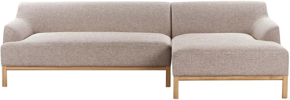 Beliani Trivietė kampinė sofa SOSJO, šviesiai ruda, kairinė