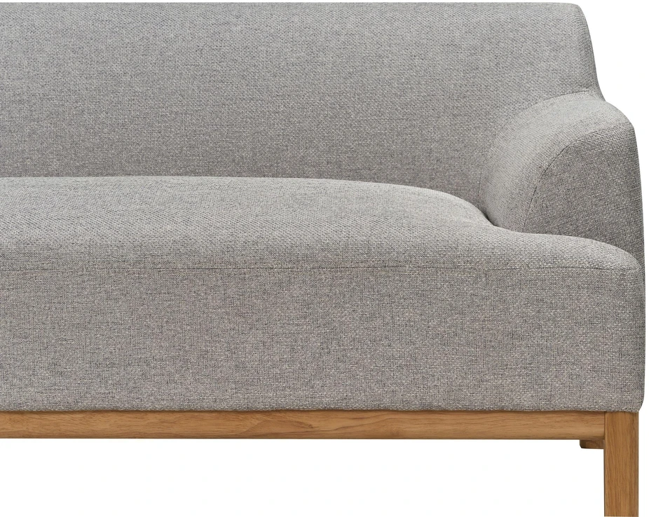 Beliani Trivietė kampinė sofa SOSJO šviesiai pilka dešininė