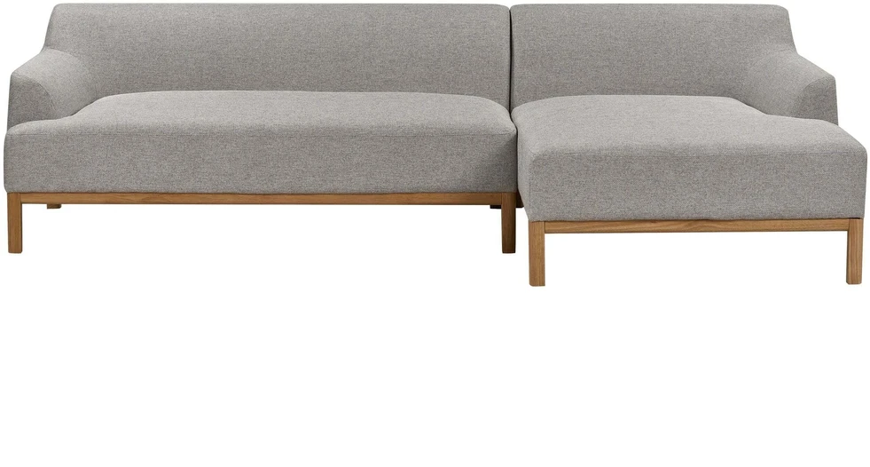 Beliani Trivietė kampinė sofa SOSJO šviesiai pilka kairinė