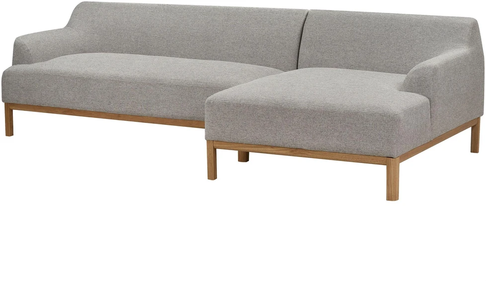 Beliani Trivietė kampinė sofa SOSJO šviesiai pilka kairinė