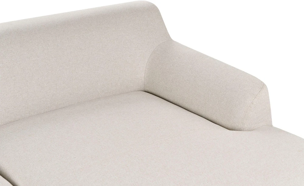 Beliani Trivietė kampinė sofa SOSJO, šviesiai smėlio spalvos, kairinė