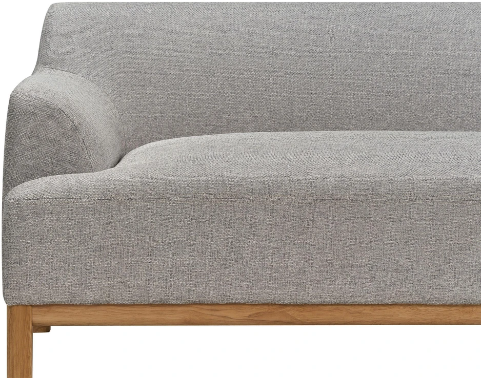Beliani Trivietė kampinė sofa SOSJO šviesiai pilka kairinė