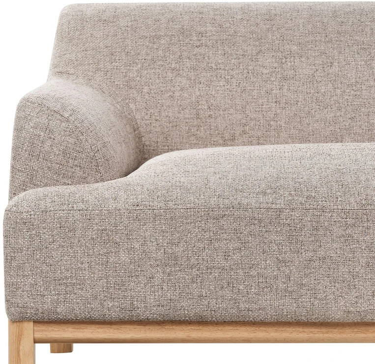 Beliani Trivietė kampinė sofa SOSJO, šviesiai ruda, kairinė