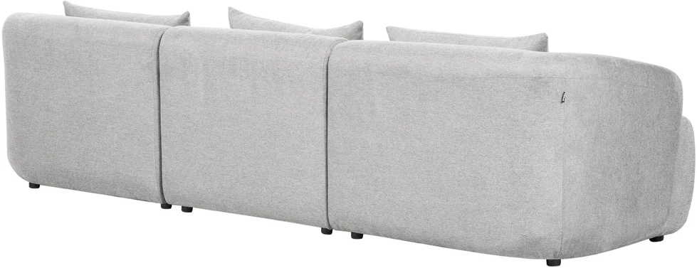 Beliani Trivietė kampinė sofa SVANSELE pilka, kairinė