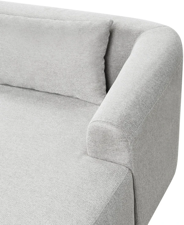 Beliani Trivietė kampinė sofa SVANSELE pilka, kairinė