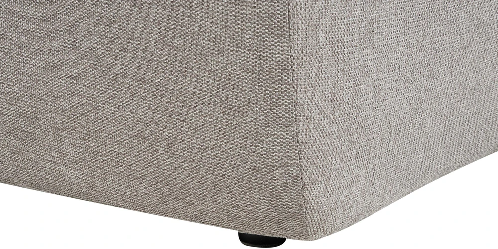 Beliani Trivietė kampinė sofa SVANSELE smėlio pilkumo spalvos, dešininė