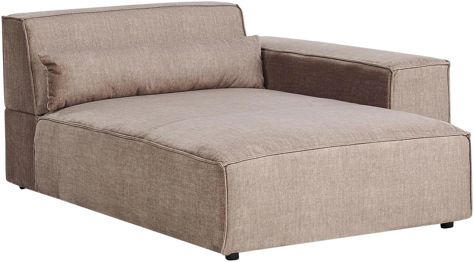 Beliani Trivietė modulinė kampinė sofa HELLNAR, šviesiai ruda, kairinė