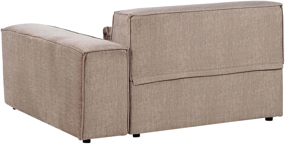 Beliani Trivietė modulinė kampinė sofa HELLNAR, šviesiai ruda, kairinė