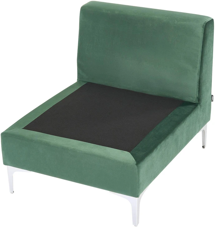 Beliani Trivietė modulinė sofa EVJA, žalias veliūras