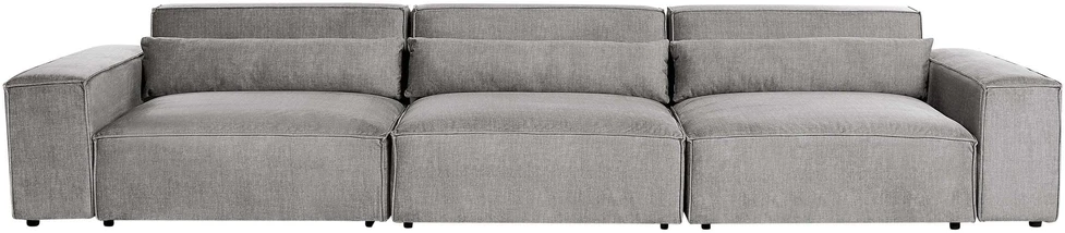 Beliani Trivietė modulinė sofa HELLNAR, pilka