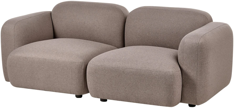Beliani Trivietė sofa AFOSS smėlio ir pilkos spalvos