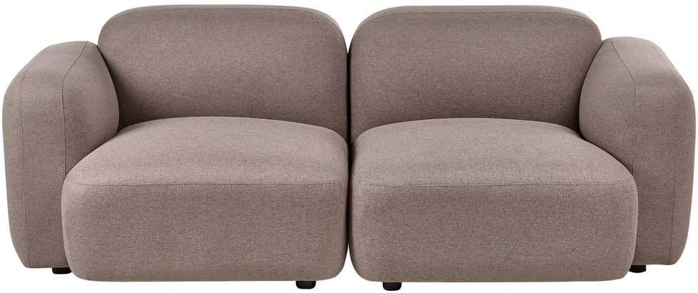 Beliani Trivietė sofa AFOSS smėlio ir pilkos spalvos