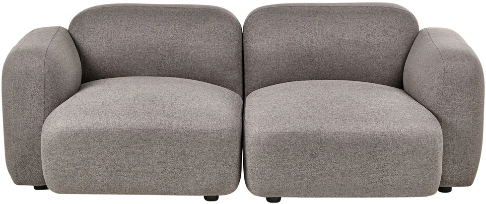 Beliani Trivietė sofa AFOSS tamsiai pilka