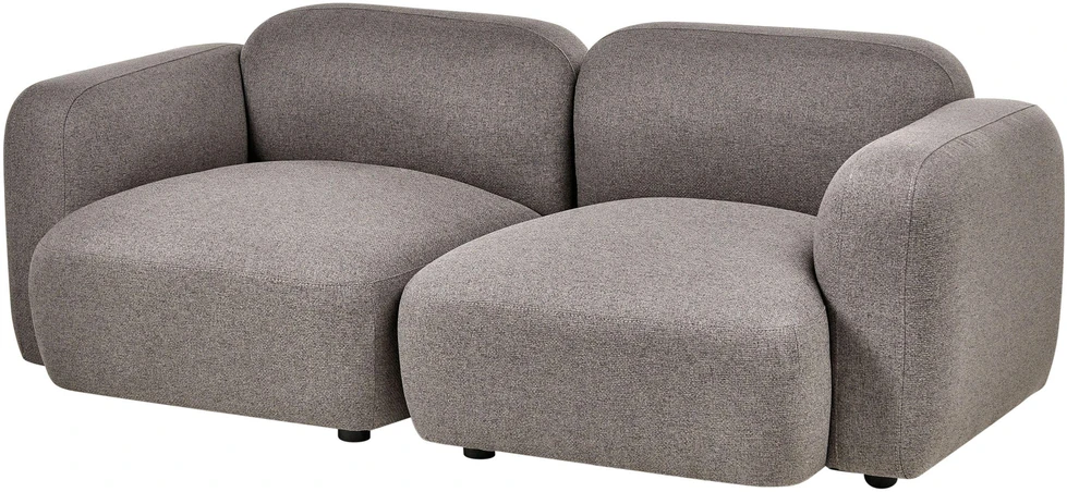 Beliani Trivietė sofa AFOSS tamsiai pilka