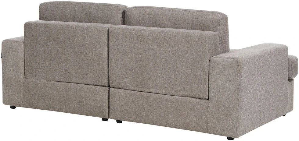Beliani Trivietė sofa ALLA smėlio ir pilkos spalvos