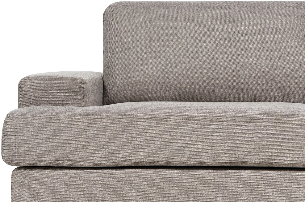 Beliani Trivietė sofa ALLA smėlio ir pilkos spalvos