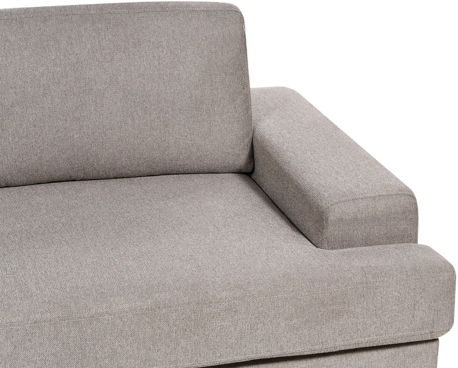 Beliani Trivietė sofa ALLA smėlio ir pilkos spalvos