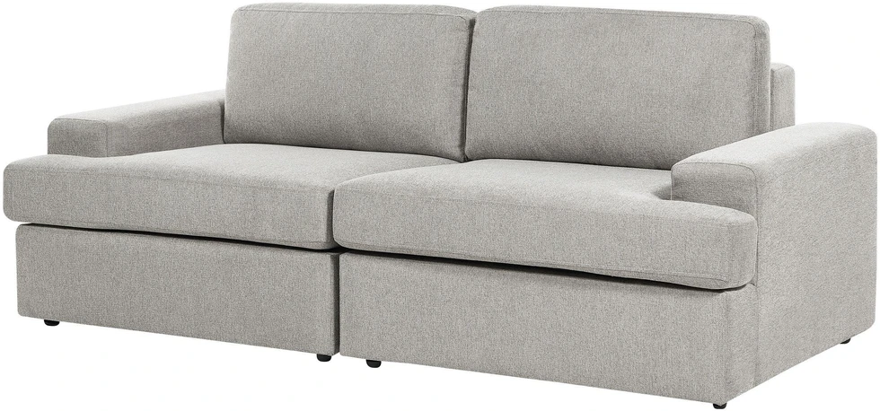 Beliani Trivietė sofa ALLA šviesiai pilka