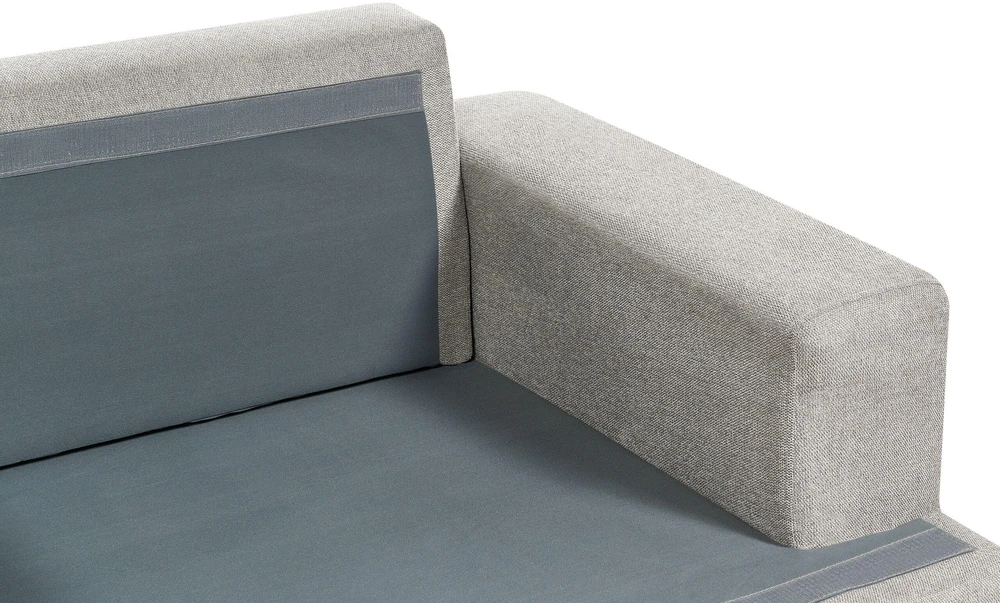 Beliani Trivietė sofa ALLA šviesiai pilka