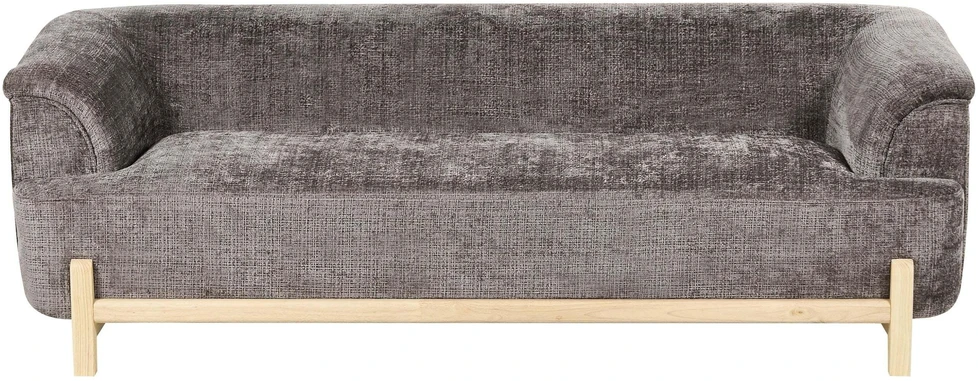 Beliani Trivietė sofa ALNOR, rudas šenilas